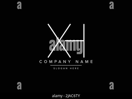 Logo d'icône artistique minimaliste créatif, logo XH monogramme Illustration de Vecteur