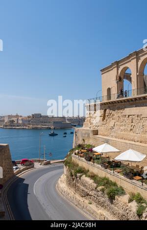 Jardins Barrakka inférieur, La Valette, Malte Banque D'Images
