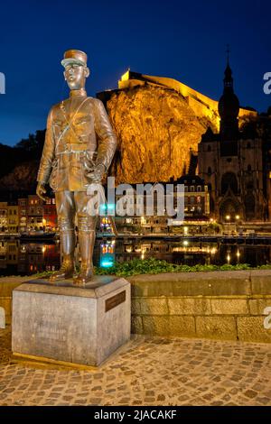 Statue de Charles de Gaulle à Dinant, Belgique Banque D'Images