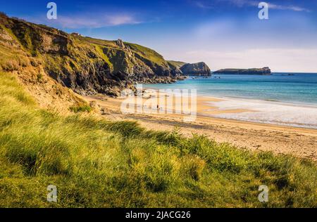 Polurian Bay, Million, Helston, Cornwall Banque D'Images