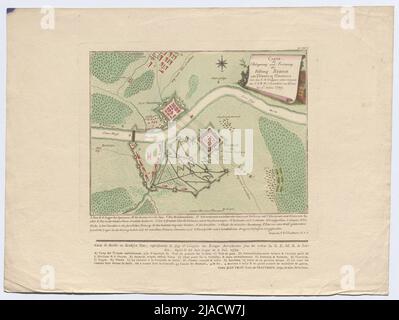 Carte du siège et de la conquête de Berbir (turc-Gradiska) du 23 juin au 9 juillet 1789. Johann Thomas Edler von Trattner (1717-1798), éditeur Banque D'Images