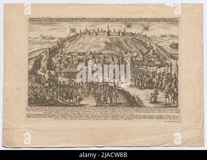 Carte du siège et de la conquête de Berbir (turc-Gradiska) du 23 juin au 9 juillet 1789. Johann Martin will (1727-1806), engraver de cuivre Banque D'Images