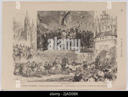 Pologne autrichienne - le voyage de l'empereur de Galice. - Les vacances de Cracovie; l'escorte d'honneur. S. M. François-Joseph (...) '. Die Reise von Kaiser Franz Joseph I. Nach Galizien; Ehrengeleit, Empfang und Ankunft in Krakau (Aus' le monde illustré '). Inconnu Banque D'Images