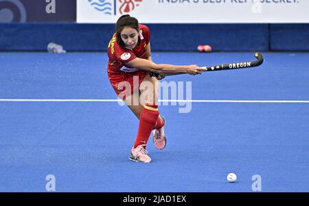 Stratford, Royaume-Uni. 29th mai 2022. Angleterre V Espagne Womens FIH Pro League. Centre de hockey Lee Valley. Stratford. Candela Mejias (Espagne) pendant le match de hockey de la Ligue professionnelle de football de l'Angleterre V Espagne Womens FIH. Credit: Sport en images/Alamy Live News Banque D'Images