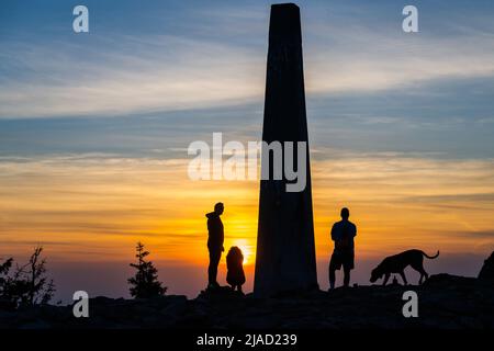 Coucher de soleil sur Lysa Mountain Banque D'Images