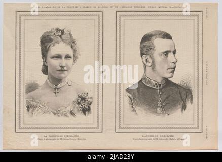 Les Fiancailles de la princesse Stephanie de Belgique et de l’archiduc Rodolphe, Prince Impérial d’Autriche. La Princesse Stéphanie; l'archiduc (...) '. Princesse de la Couronne Stephanie de Belgique et prince héritier Rudolf d'Autriche. Inconnu Banque D'Images