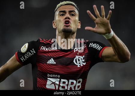 RJ - Rio de Janeiro - 05/29/2022 - BRAZILIAN A 2022, FLUMINENSE X FLAMENGO - le joueur Flamengo Andreas célèbre son but lors d'un match contre Fluminense au stade Maracana pour le championnat brésilien A 2022. Photo: Thiago Ribeiro/AGIF/Sipa USA Banque D'Images