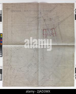 Empereur Franz Josef-Stadtmuseum, grand projet, première variante, plan d'étage partiel et plan de situation de la région. Otto Wagner (1841-1918), architecte Banque D'Images