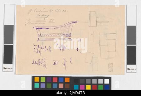 Skizzenblatt avec baignoire. Otto Wagner (1841-1918) Banque D'Images