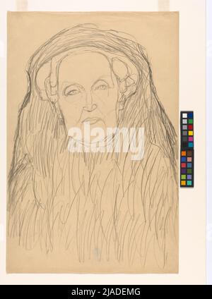 Etude sur le portrait d'une vieille dame avec un voile. Gustav Klimt (1862-1918), artiste Banque D'Images