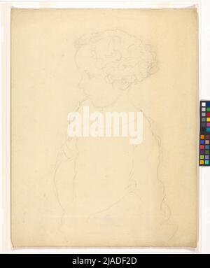 Portrait de garçon dans le profil à gauche. Gustav Klimt (1862-1918), artiste Banque D'Images