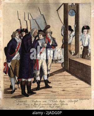 Le dernier sort de Friedrich Freyherrn von Trenk ... '. Friedrich Freiherr von Trenk (1726-1794) avant la guillotine le 25 juillet 1794. Johann Hieronymus Rohenkohl (1753-1807), maison d'édition Banque D'Images