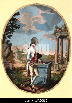 Grand prince Paul de Russie (1754-1801), le dernier tsar Paul I .. Johann Hieronymus Supprimer Kohl (1753-1807), maison d'édition Banque D'Images