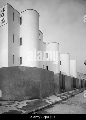 Werkbundsiedlung, Haus 25-28 (13th, Veitingergasse 87-93): Côté rue. Martin Gerlach jun. (1879-1944), photographe, André Lurçat (1892-1970), architecte Banque D'Images