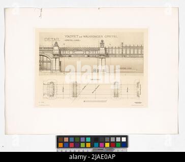 Quelques esquisses, projets et bâtiments exécutés ', Volume II, Blatt 22,' détail Viaduc sur Waehringer Gürtel / Belt-Line ', plan d'étage et déchirure partielle. Otto Wagner (1841-1918), architecte Banque D'Images