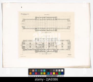 Quelques esquisses, projets et bâtiments exécutés ', Volume II, feuille 15,' arrêt de la zone Währingerstrasse de la ceinture ', plan d'étage. Otto Wagner (1841-1918), architecte Banque D'Images