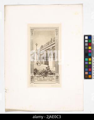 Quelques esquisses, projets et bâtiments exécutés ', Volume II, fiche 28,' Etude pour la galerie de la ligne de Donaucanal ', perspective. Otto Wagner (1841-1918), architecte Banque D'Images