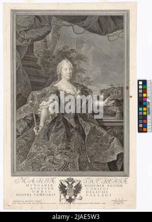 Portrait de Maria Theresia. Philipp Andreas Kilian (1714-1749), après : Martin van Meytens (1695-1770) Banque D'Images
