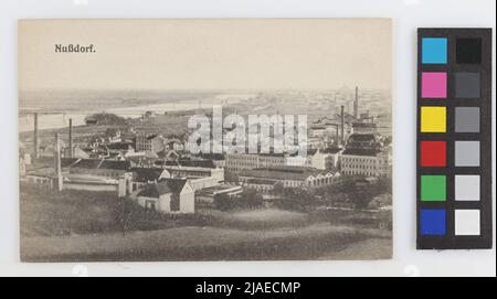 19th, panorama de Nußdorf, vue sur le Danube et le centre ville, carte postale. Sperlings Postkartenverlag (M. M. S.), producteur Banque D'Images