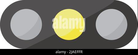 feu de circulation. Illustration vectorielle d'un trafic de signaux jaunes. Vecteur modifiable. Illustration de Vecteur