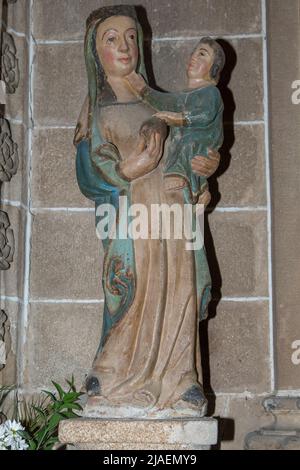 Notre Dame de Fuentiduenas à l'église Saint-Nicolas, la vieille ville de Plasencia, Caceres, Estrémadure, Espagne Banque D'Images