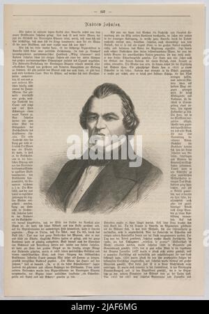 Andrew Johnson. '. Andrew Johnson, président des États-Unis d'Amérique (tiré des magazines mensuels illustrés de Waldheim). Inconnu Banque D'Images