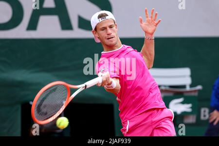 Diego Schwartzman d'Argentine au cours du jour 8 de l'Open de France 2022, Roland-Garros 2022, deuxième tournoi de tennis Grand Chelem de la saison le 29 mai 2022 au stade Roland-Garros à Paris, France - photo Jean Catuffe / DPPI Banque D'Images