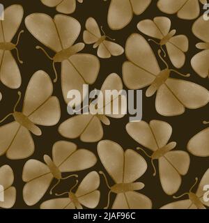 Motif papillon de dessin animé sans couture pour enfants et cadeaux, cartes et linge de maison, tissus et papier d'emballage Banque D'Images