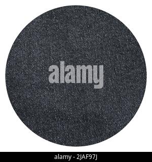 Jean en coton denim rond noir sans couture texture toile de fond et papier peint Banque D'Images