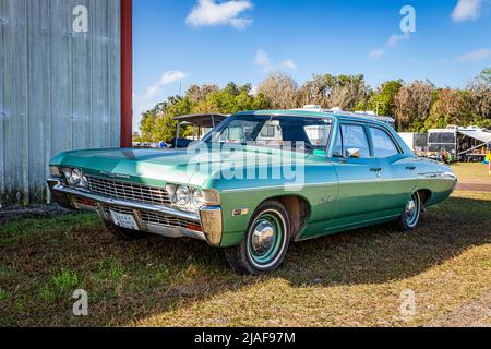 Fort Meade, FL - 23 février 2022 : Bel Air 1968 de Chevrolet au salon des tracteurs local Banque D'Images