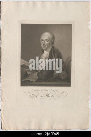 Maximilian Joseph Graf von Montgelas. '. Maximilian Joseph Graf von Montgelas, ministre bavarois. Joseph Peter Paul Rauschmayer (1758-1815), Copper Engraver, après Joseph Hauber (1766-1834), artiste Banque D'Images