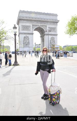 Visite de l'Arc de Triomphe à Paris, France. Banque D'Images