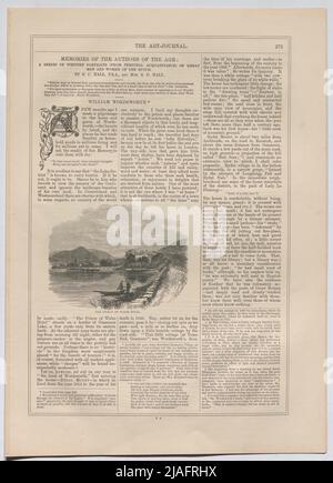 L'hôtel Prince de Galles. The Stone: 'À Wordsworth's suit a été sauvé.' La vue depuis le Mont Rydal. La tête de Windermere. Rydal eau (...) '. Illustrations sur un rapport sur William Wordsworth, poète britannique; croquis de la maison du poète (de la «Art Journal»). Butterworth & Heath, Xylographe Banque D'Images