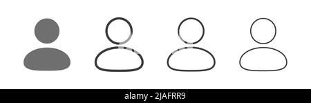 Collection d'icônes humaines en différents traits. Illustration de Vecteur