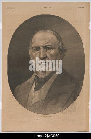 M. Gladstone; Chef du Parti libéral en anglais '. William Ewart Gladstone, chef du parti libéral en Angleterre (de l'ILLUDATION). Inconnu Banque D'Images