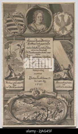 Fromme enfants de la puissante consolation de Dieu contre la mort, et la vraie responsabilité dans cette vie, la princesse (...) '.' Enfants pieux de la consolation crédible de Dieu contre mort et vrai sophisme dans cette vie [...]. Magdalena Sibylle II de Brandebourg, épouse de l'électeur Johann Georg II de Saxe. Inconnu Banque D'Images