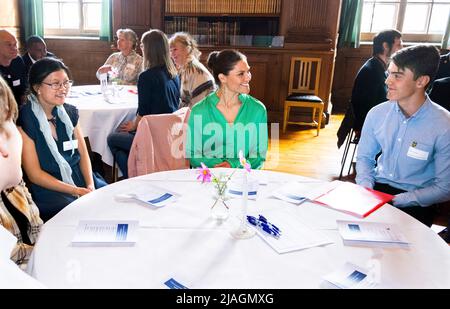 Crown Princess Victoria quand la Crown Princess couple's Foundation a tenu le séminaire « la perspective des jeunes sur l'importance du mouvement pour la santé » à la bibliothèque Bernadotte au Palais Royal de Stockholm, Suède, 30 mai 2022. Photo: Claudio Bresciani / TT / Code 10090 Banque D'Images