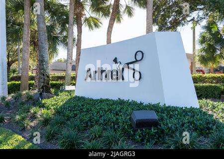 Naples, Floride, États-Unis - 31 décembre 2021 : Arthrex signe à son siège à Naples, Floride, États-Unis Banque D'Images