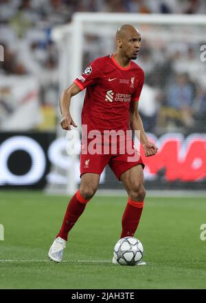 Paris, France, le 28th mai 2022. Fabinho du FC Liverpool lors du match de la Ligue des champions de l'UEFA au Stade de France, Paris. Le crédit photo devrait se lire: Jonathan Moscrop / Sportimage Banque D'Images