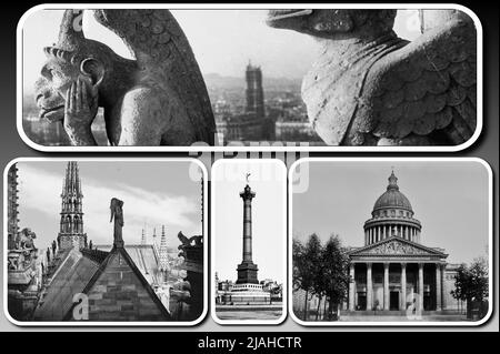 La belle ville de Paris avec ses monuments comme elle était au début du XXe siècle Banque D'Images