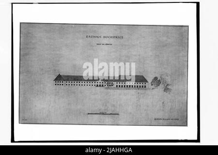 Design pour le Rasthaus Hochstraß sur le Reichsautobahn (vue sud-ouest) Banque D'Images