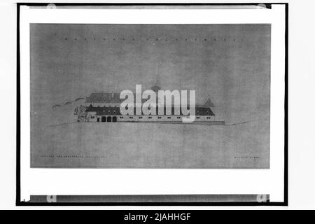 Design pour le Rasthaus Hochstraß sur le Reichsautobahn (vue sur le Hochstraß) Banque D'Images