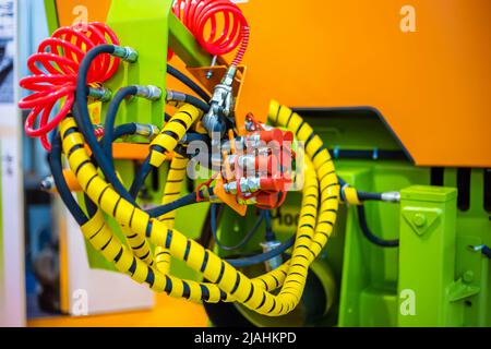 Raccords flexibles - équipement d'outils industriels au salon agricole Banque D'Images