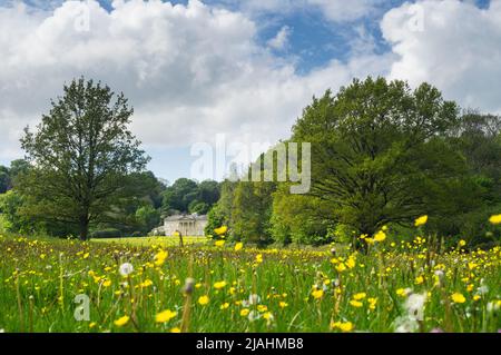 Dinton Park à Wiltshire, Angleterre, avec Philipps House au loin Banque D'Images