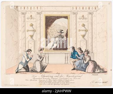 'Le roi alpin et la misanthrope'. Jeu magique de Raimund (Gallerie Droller Scenen pour le journal de théâtre, 3rd ans, n° 3). Johann Wenzel Zinke (1782-1851), Copper Engraver, après : Johann Christian Schoeller (1782-1851), artiste Banque D'Images