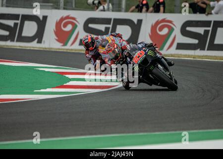 Varese, Italie. 28th mai 2022. 20 Fabio Quartararo Monster Energy Yamaha MotoGP MotoGP Warm on Sunday, MotoGP of Italy - au circuit Mugello le 29 mai 2022 à Scarperia, Italie. (Credit image: © Fabio Averna/Pacific Press via ZUMA Press Wire) Banque D'Images