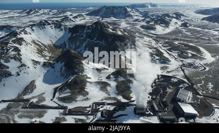 Centrale géothermique Hellisheidi, Islande Banque D'Images