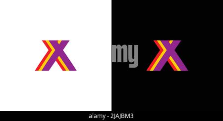 Design moderne et coloré avec logo Triple X Illustration de Vecteur