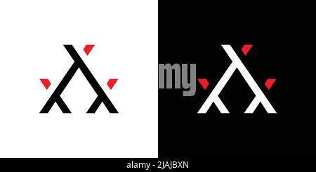 Design moderne et unique avec logo Triple X Illustration de Vecteur