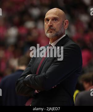 Bonn, Allemagne. 05th mars 2022. Telekom Dome, Basketball Bundesliga, playoff, semifinal, BBL, Telekom paniers Bonn vs Bayern Munich, Emilio Kovacic (Bayern) regarde. Crédit : Juergen Schwarz/Alay Live News Banque D'Images